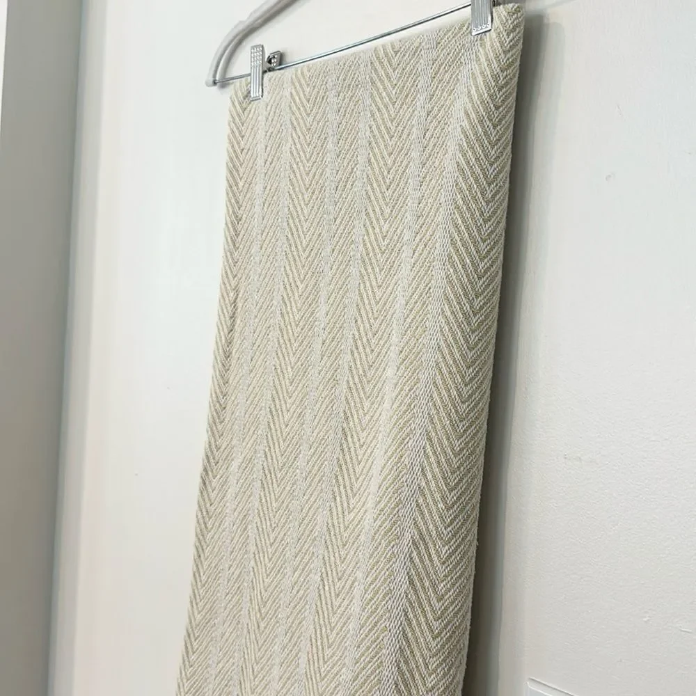 Pier 1 Chevron Pattern Pom Pom Throw Blanket 50”x60”